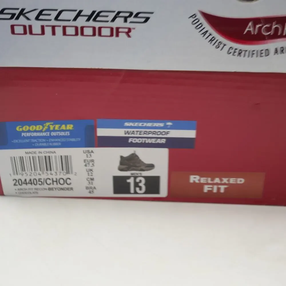 NEW Skechers Men's 13 Arch Fit Recon Beyonder WP Boots Brown Goodyear Outsoles